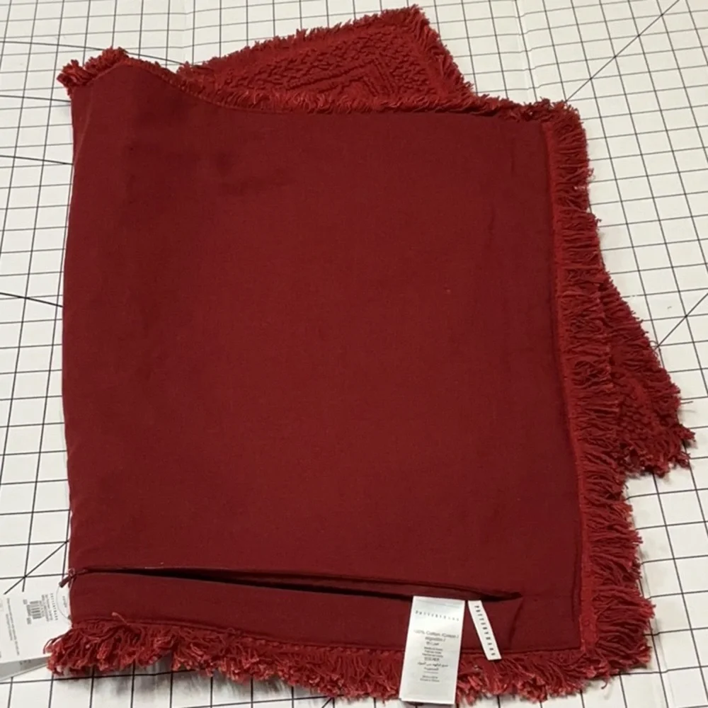 Pottery Barn Marigold Fringe Lumbar Pillow Cover-20x30